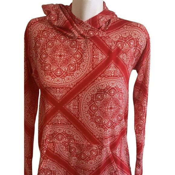 LuLaRoe Pullover Hoodie Red/White Simply Comfortable Size Small Activewear - Picture 2 of 9
